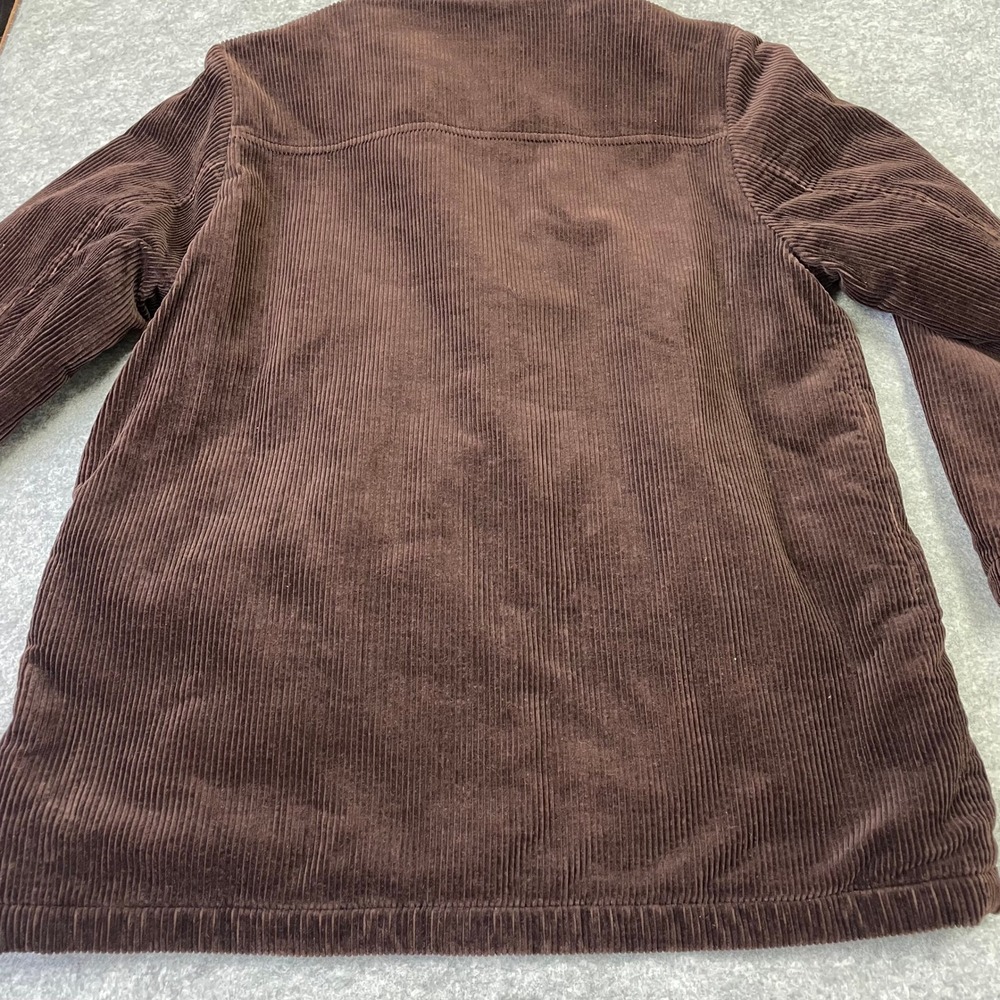 Vintage Eddie Bauer Womens Brown Corduroy Barn Jacket M Teddy Collar Y2K - Picture 13 of 16